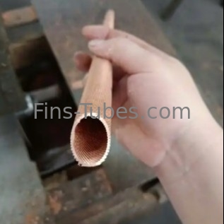 Buy DELLOK copper tube air cooled aluminum fin evaporator coil or extruded copper low fin tube online manufacture