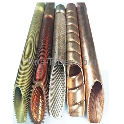 DELLOK inner grooved copper low fin tube for heat exchanger and air cooler