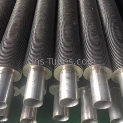 DELLOK 4mm-15mm Tube Thickness Extruded Fin Tube Machine With Black Coating Or Varnish Protection