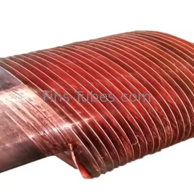 Fin Tube With 24 Embedded Fins Solid Serrated Type Black Painting Customizable Color