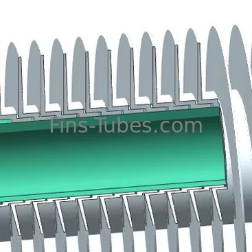 DELLOK Air Cooled L Type Stainless Steel 0.6mm Helical Finned Tube